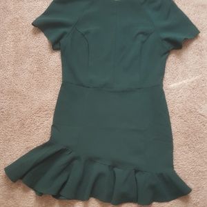 Asos Dark green Ruffle dress